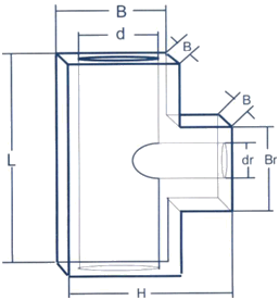 Verteiler-Reduzierstücke, seitlich, Typ 1