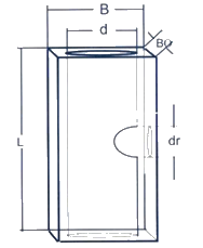 Distribution reduction pieces, side, type 2