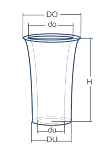 Pouring cups, type 1