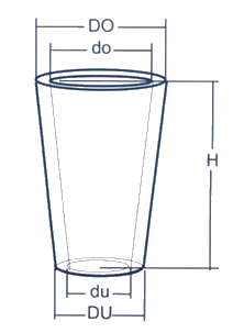 Pouring cups, type 3